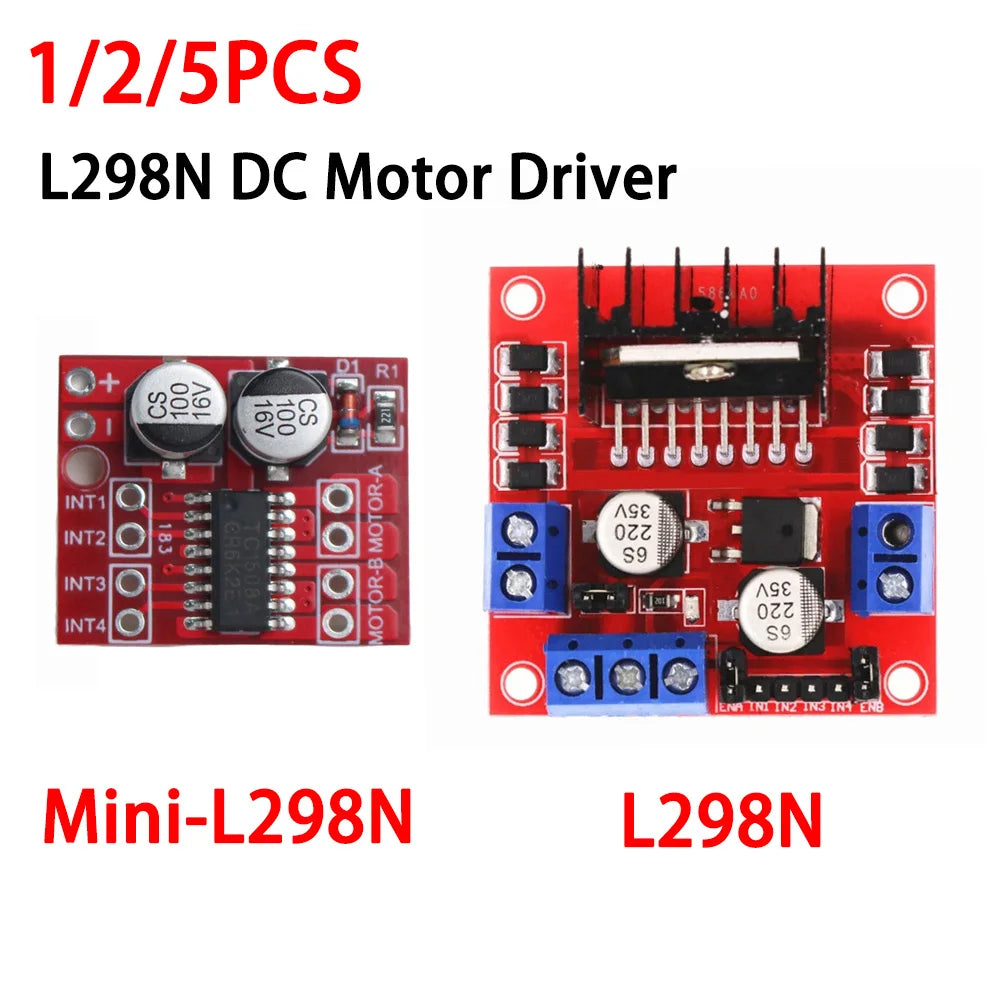 1-5pcs L298N Driver Board Module Stepper Motor Smart Car Robot Breadboard Peltier High Power L298 DC Motor Driver for Arduino