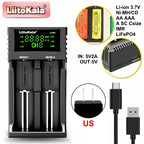 LiitoKala Lii-S2 Multi-Compatible Charger - Supports AA, AAA, 18650, 26650 Lithium Ion Batteries