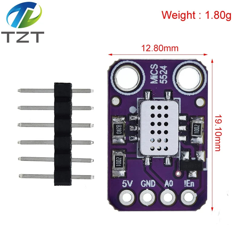 MICS-5524 Air Quality Gas Sensor Module Carbon Monoxide Hydrogen Methane Ethanol H2 CO MICS5524 Detection Board For Arduino