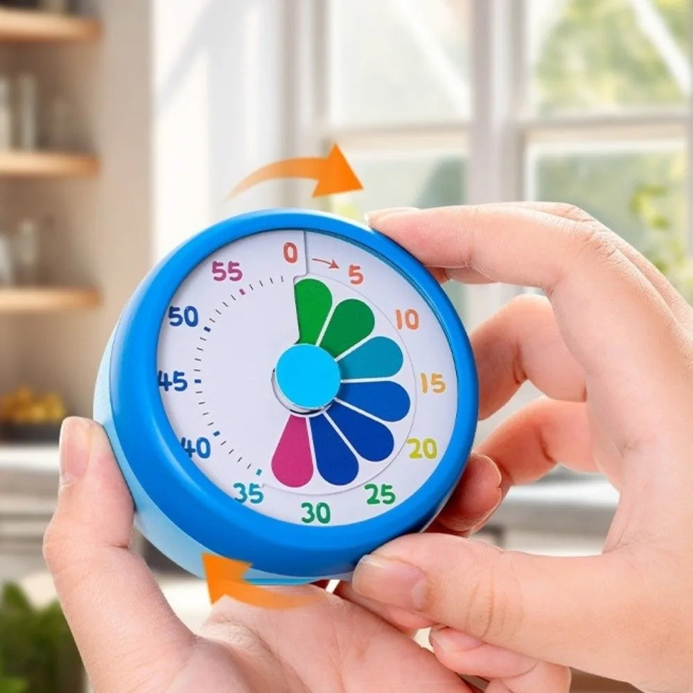 Mechanical Visual Timer Magnetic 60 Minutes Countdown Alarm Clock Self Discipline Timer Reminder Kitchen Cooking Timer Students