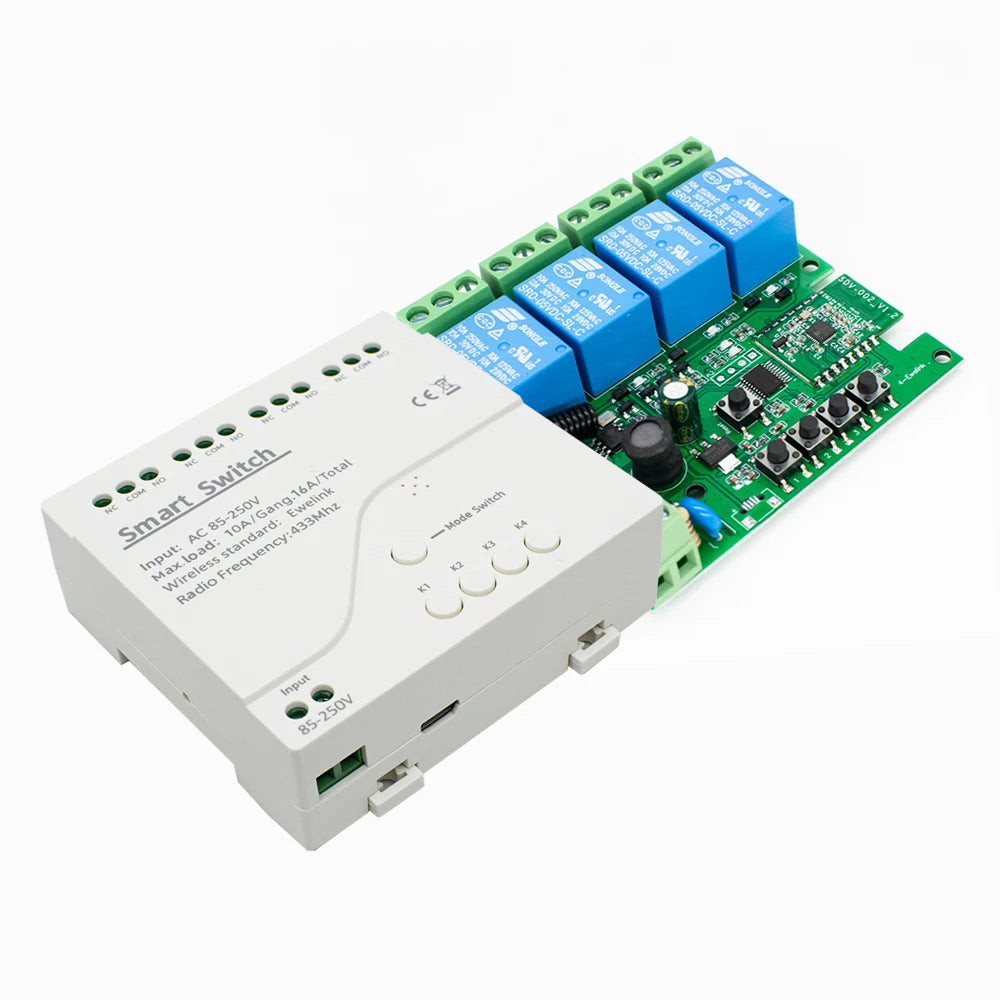 1/2/4CH EWeLink WIFI Smart Switch 7-32V 85-250V 220V Wireless Remote Control Relay Module For Garage Door Access Alexa Google