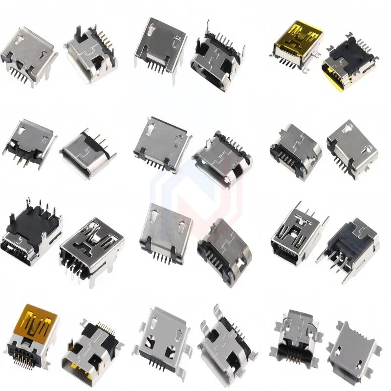 10Pcs Micro USB Mobile Phone Android Interface T-type Mini Trapezoidal Patch Female Socket Multiple Options Available