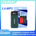 LiitoKala Lii-MP2 21700 18650 Power Bank QC3.0 Fast Charging Type-C INPUT USB Charger 20700 Mobile Power LCD Battery Charger