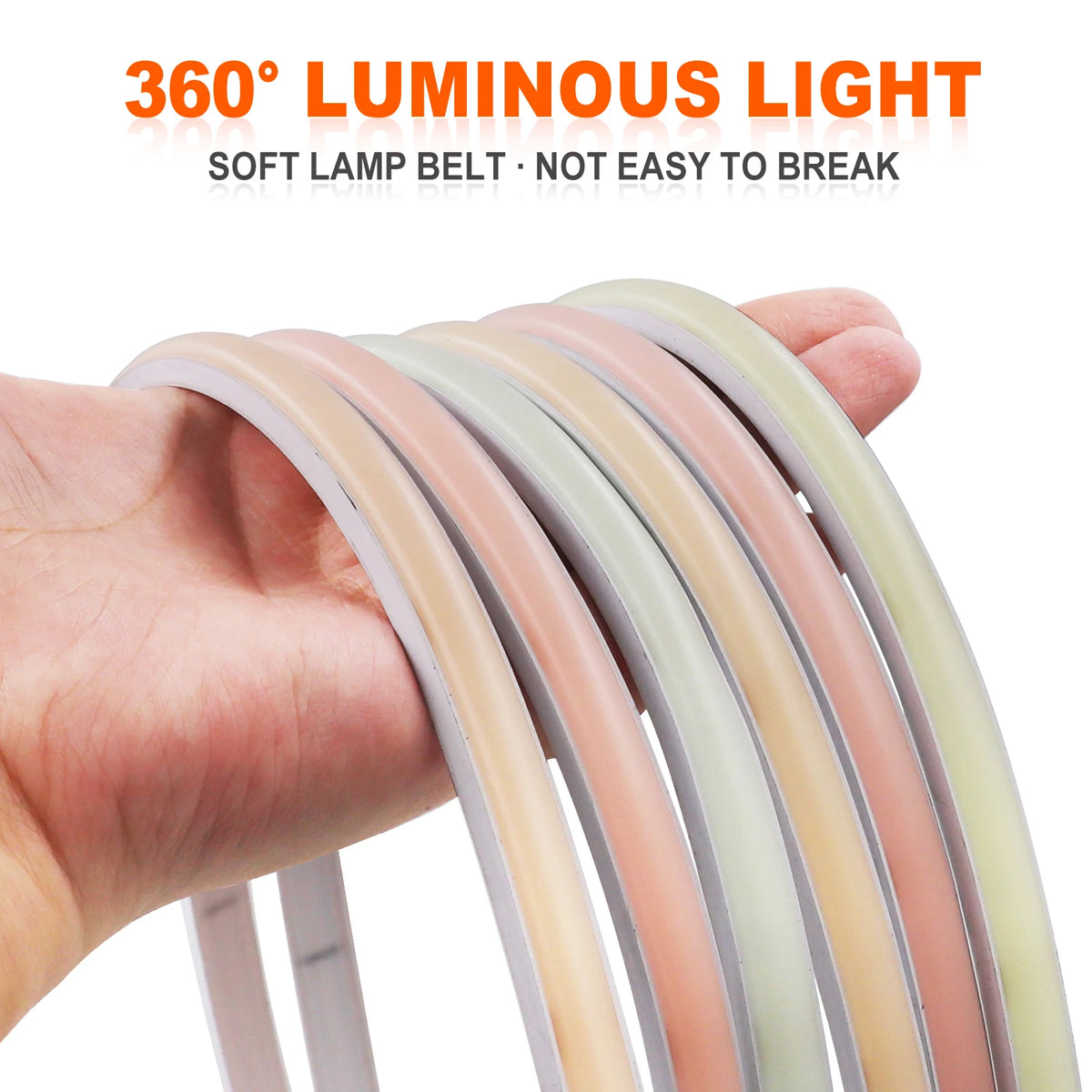 12V 24V 320Leds/M COB Neon Strip Waterproof 3000K 4000K 6000K Home Decor High Brighter Flexible Ribbon Rope LED Light 0.5M-20M