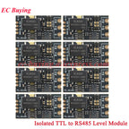 10Pcs/1pc Isolated TTL to RS485 Level Board Module Serial Automatic Reverse High Speed 2Mbps Half-duplex Communication Isolation
