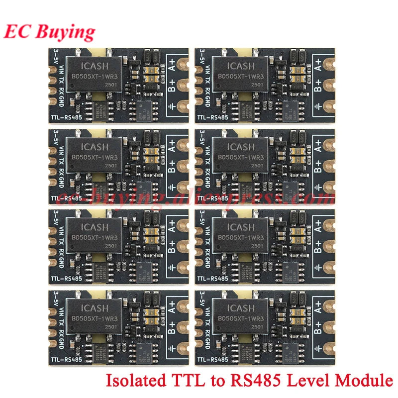 10Pcs/1pc Isolated TTL to RS485 Level Board Module Serial Automatic Reverse High Speed 2Mbps Half-duplex Communication Isolation