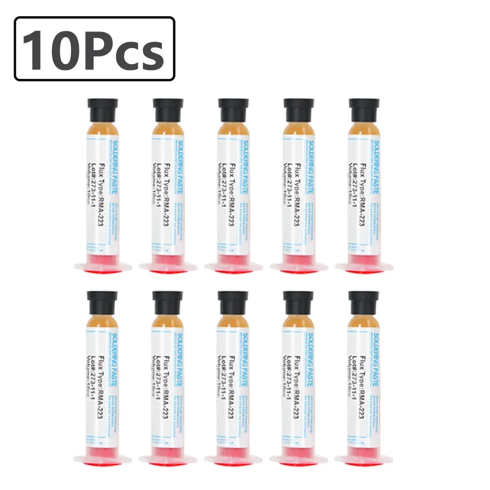 1/50Pcs 10cc RMA223 Soldering Paste Flux For Soldering Solder Paste Phone LED BGA Grease Computer Chips PGA PCB SMD Repair Tools