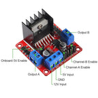 DC Gearbox Motor TT Motor 200RPM Tire Wheel DC 3-6V 1:48 Male Connector with 1Pc L298N Motor Drive Controller Board for Arduino