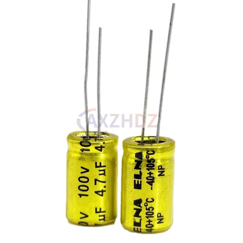 10PCS Audio Frequency Nonpolarity NP Electrolytic Capacitor 100V 1uF 1.5uF 2.2uF 3.3uF 4.7uF 5.6uF 6.8uF 10uF 22uF 33uF 47uF