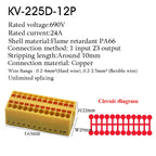 Wire Electrical Cable Connectors PTFIX 2.5mm² Terminal Block Plug-in Splitter Spliceable DIN-Rail Junction Box Connection Tools