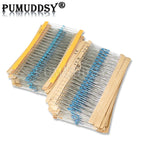 2600Pcs 130Values 1/6W＝1/8W 0.125W 1% Metal Film Resistors Assorted Pack Kit Set Lot Resistors Assortment Kits Fixed Capacitors