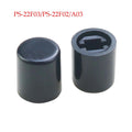 PS-22F03 Right Angle PCB Latching Push Button Switch with Cap DPDT Double Pole Self/No-Locking Key Power Switches 6Pin A03
