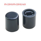 PS-22F03 Right Angle PCB Latching Push Button Switch with Cap DPDT Double Pole Self/No-Locking Key Power Switches 6Pin A03