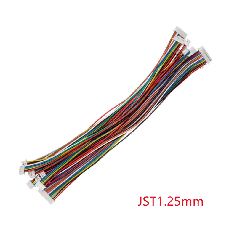 10pcs SH1.0 JST1.25 ZH1.5 PH2.0 XH2.54 Electronic Wire Cable Double Head Same Side Connector 2-12P Plug With Wire 10/20/30cm