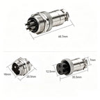 GX16 Aviation Connector with Terminals 2 3 4 5 6 7 8 9 10 12 Pin Aviation Welding Plug 16mm Male Female Docking Socket 30-200cm