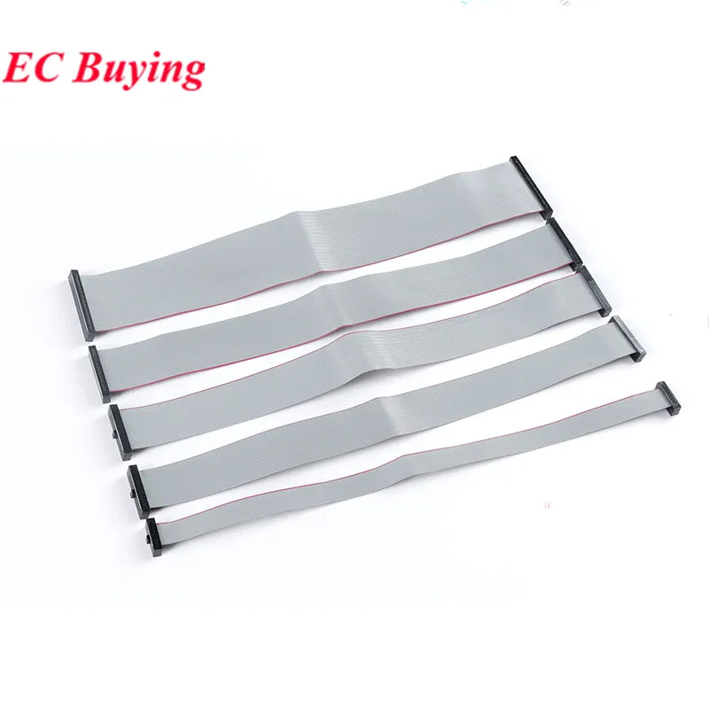 Gray Flat Ribbon Cable 1.27MM 2.0MM 2.54MM Pitch AVR 20cm Data Line Wire FC-6/8/10/12/14/16/20/24/26/30/34/40/50P Pin Connector