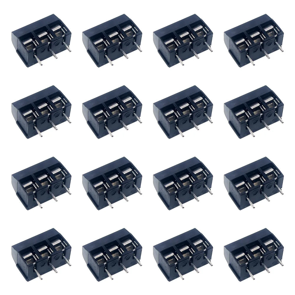 10/50PCS PCB Terminal Block Connector Pitch 5.0mm KF301 Straight Pin 2P 3P Screw PCB Terminal Blocks Connector Assortment Kit