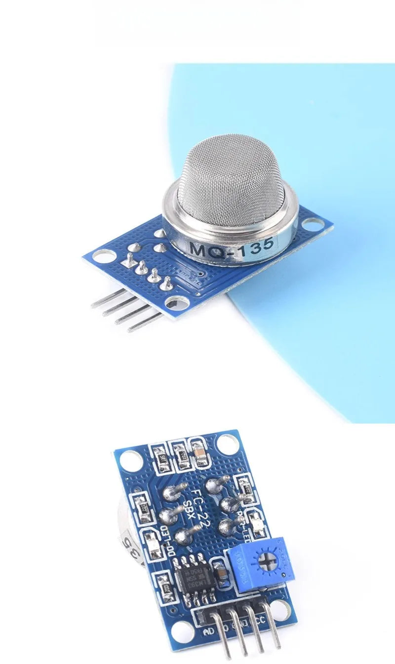MQ135 Air Quality Gas Sensor Module Harmful Alcohol Benzene Detect for Arduino ESP32 Smart Home Industrial Safety Monitor Alarm