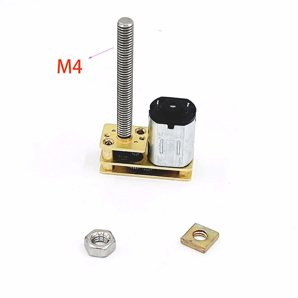 Micro N20 Full Metal Gearbox Gear Motor DC 3V-6V 15rpm-300RPM With 35mm M4 Thread Flip Output Shaft 35mm linear actuator.