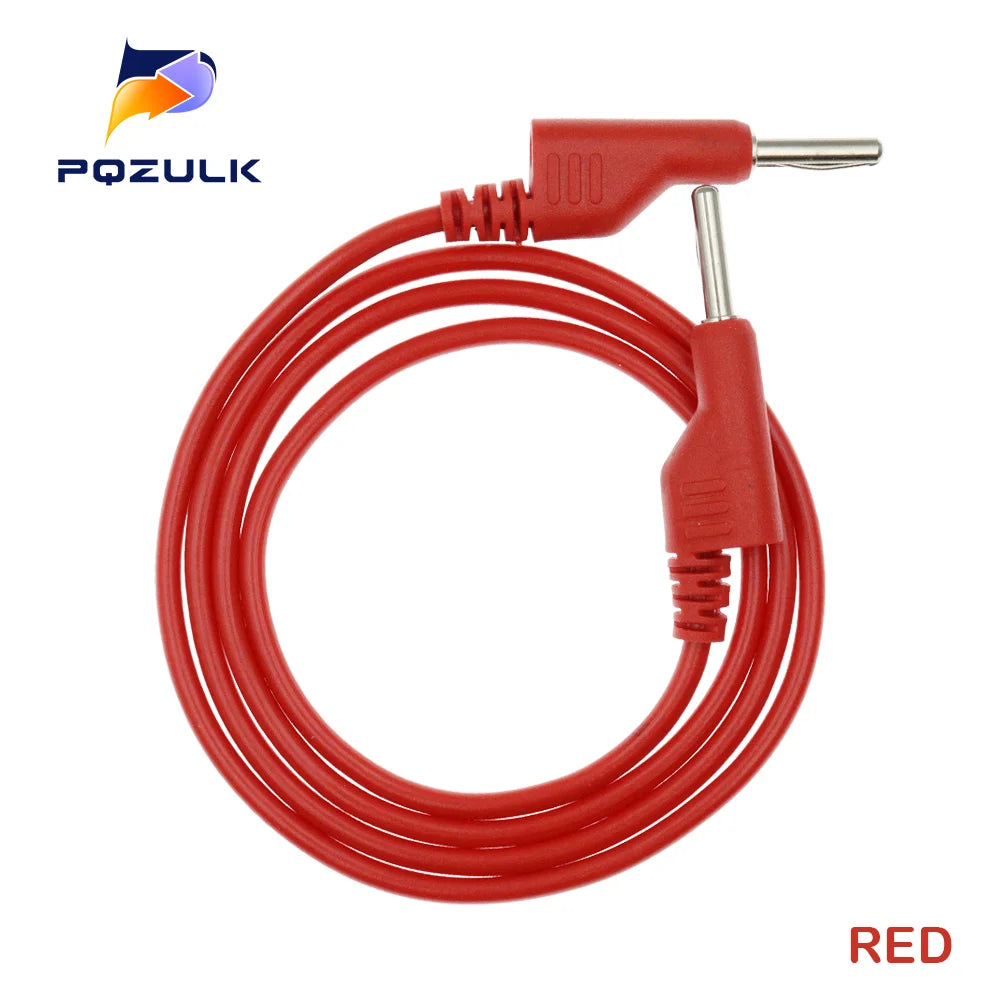 5PCS Double Ended Stackable 4MM Banana Plug Male Jack high Voltage Silicone Wire Multimeter Test Cable Lead Cord 1M Banana Jack
