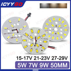 5730 LED Round Light Panel Light Source 5W 7W 9W 50MM 15-17V 21-23V 27-29V DIY Light Bulb Modification Light Panel Accessories