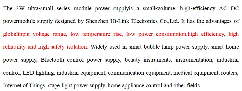 Hi-Link HLK-PM01 AC DC Step Down Converter Manufacturer 220V to 5V 3W Mini Intelligent Compact Power Supply Module