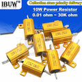 1PCS RX24 10W Aluminum Power Metal Shell Case Wirewound Resistor 0.01 ~ 30K 1 2 3 5 6 8 10 20 100 150 200 300 500 1K 10K ohm