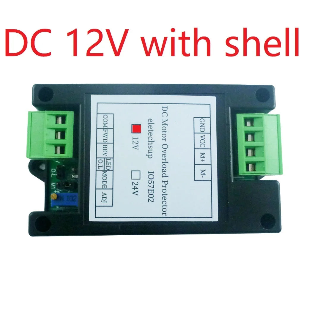 DC 12V 24V Brushed Motor Overload Overcurrent Short Circuit Protector Forward Reverse Controller