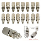 Silver Alloy Binding Post M5X33mm Grounding Terminal with 4MM Banana Wiring Ports