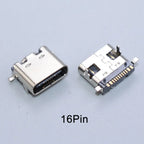 JCD 10PCS 2/6/16/24 Pin Type-C Charging Port USB-C Female Connector Charger Socket PCB Soldering SMD SMT DIY Repair Adapter