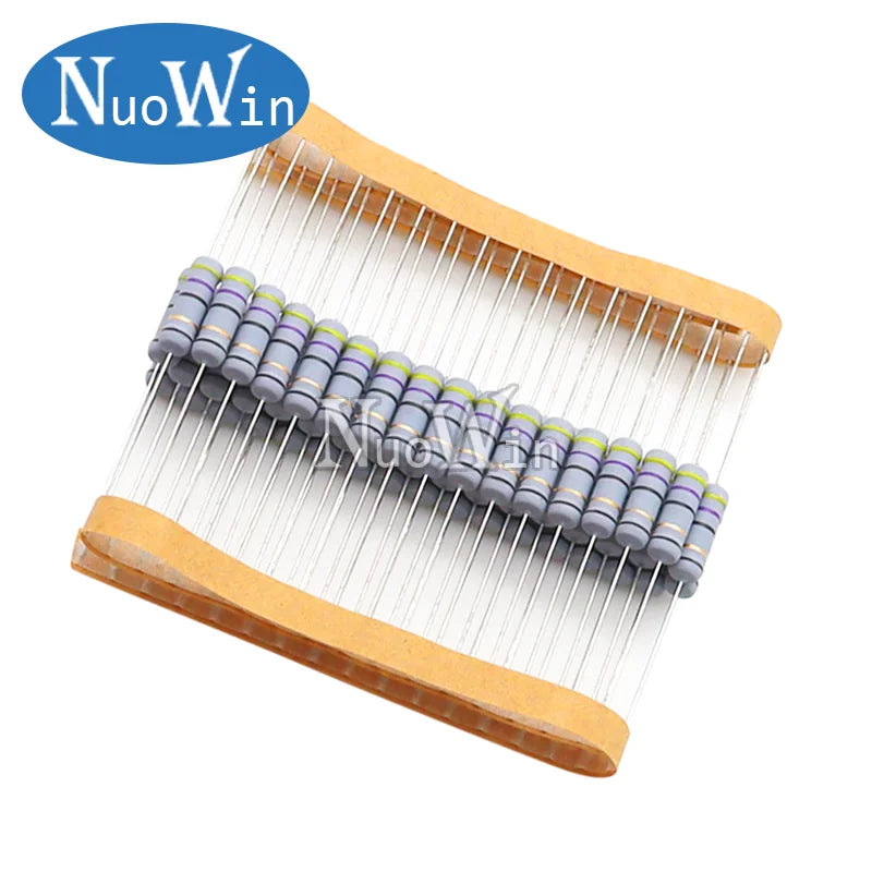 20pcs/Lot 2W 5% Wirewound Resistor Fuse 0.05R 0.1R 0.15R 1R 2.2R 4.7R 5.1R 10R 20R 22R 47R 100R 0.1 0.22 0.33 0.47 0.5 2.2 ohm