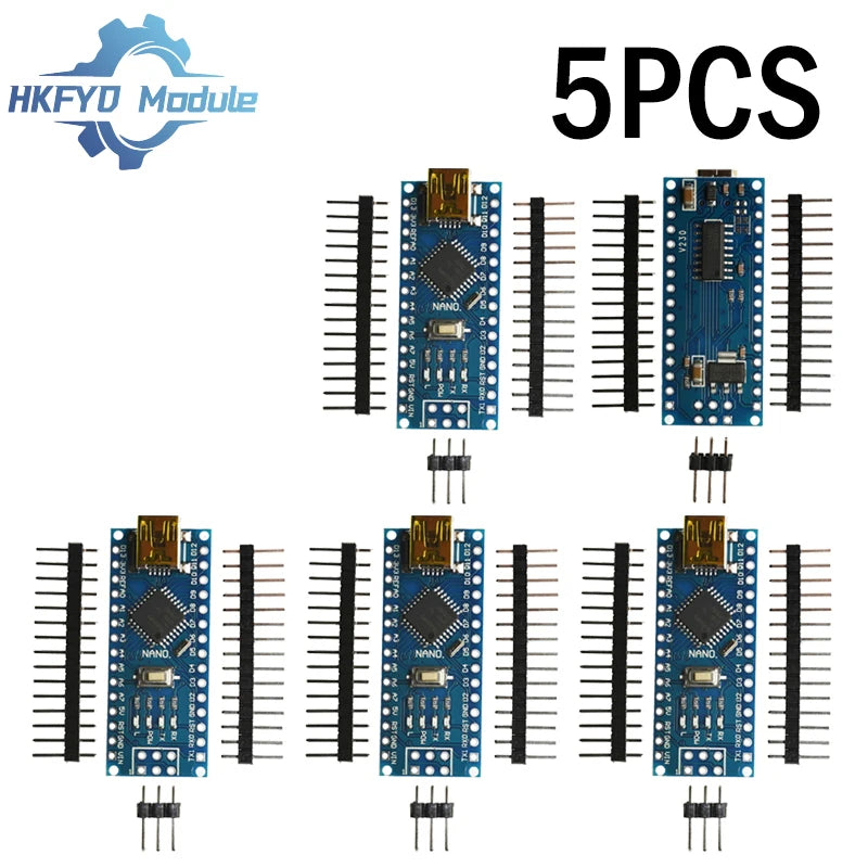 1-10pcs Nano 3.0 Compatible Controller – Arduino Bootloader, CH340 Chip, 16MHz ATMEGA328P/PB with Multi USB Interface