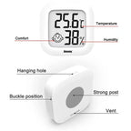 1PC Digital LCD Thermometer Hygrometer Indoor Room Mini Electronic Temperature Humidity Meter Sensor Gauge 4 Color for Home Baby