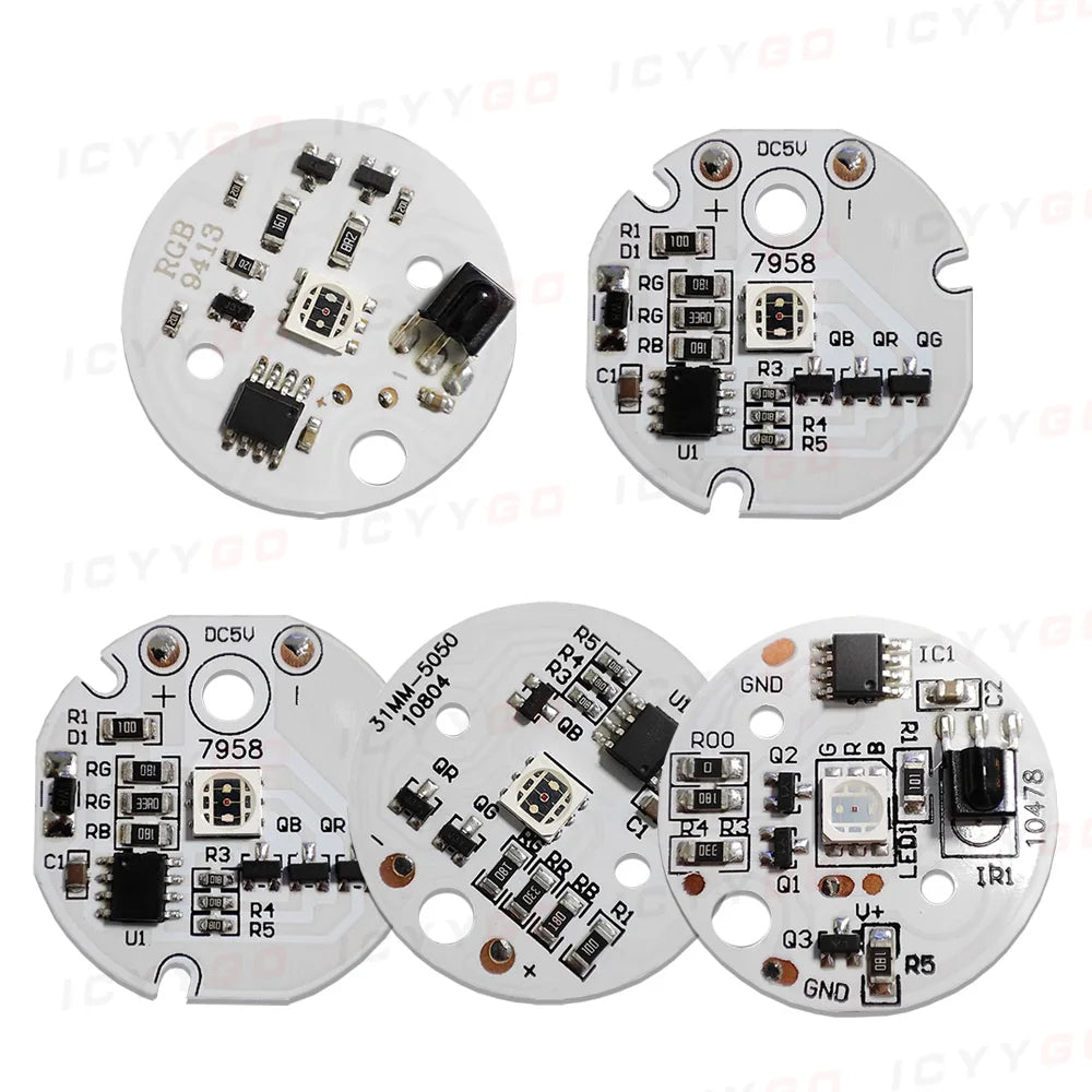 LED Light Panel 5V Color RGB Colorful Gradient Light Source Infrared 24-Key Wireless Remote Control Switch Nn/Off Control/Touch