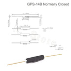 50PCS Magnetic Reed Switch Sensor GPS-11 GPS-14A GPS-14B MKA07101 MKA10110 MKA17101 Normally Open Normally Closed NO NC