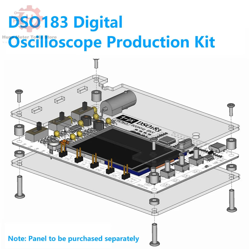 DSO183 Digital Oscilloscope Module DIY Loose Part Teaching Practical Training Electronic Production Kit DC 5V 0-500KHz Type C