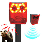 Solar Outdoor Motion Sensor Alarm Dog Barking&Gunshot Sound Home Security Alarm Animal Repeller Loud Noise Maker for Yard Garden
