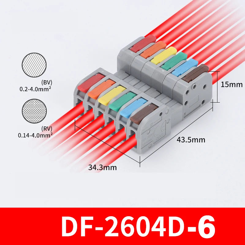 10PCS Docking Mini Quick Wire Connector Universal Compact Electrical Wiring Connectors Push-in Butt Conductor Terminal Block