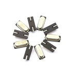 10PCS 4Mhz 6Mhz 8Mhz 12Mhz 11.0592MHZ 14.318MHZ 16MHZ 20MHz 24MHZ 25MHZ SMD Quartz Crystal Resonator Passive Oscillator HC49S