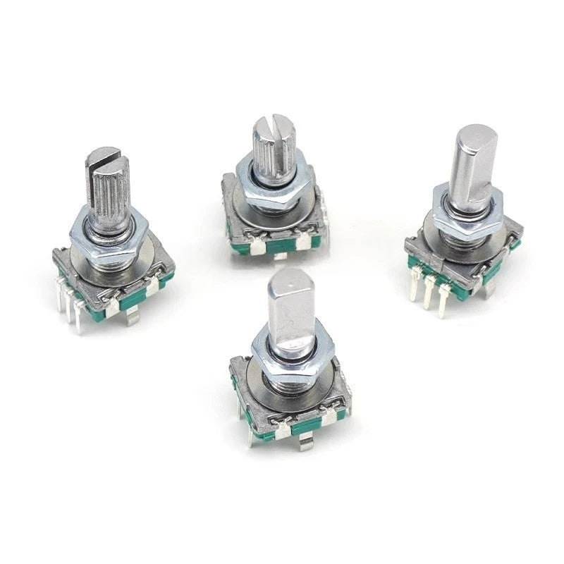 2/10PCSEC11 Rotary Encoder Digital Potentiometer, Plum Blossom, Half Axis, Five-Leg Handle Length 15MM 20MM