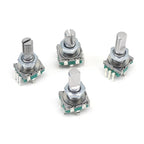 2/10PCSEC11 Rotary Encoder Digital Potentiometer, Plum Blossom, Half Axis, Five-Leg Handle Length 15MM 20MM