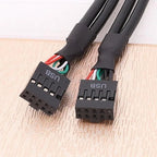 Computer Motherboard Front Usb 9pin 2.0 Extension Cable 9-Pin Female To Female Extension Cable 30/50/70cm