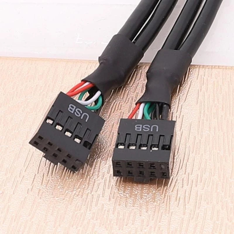 Computer Motherboard Front Usb 9pin 2.0 Extension Cable 9-Pin Female To Female Extension Cable 30/50/70cm