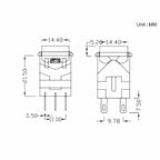 10PCS Momentary Latching KD2-21 22 23 24 Square Push Button Switch With LED Indicator 6PIN 8PIN 3A/250V 6A/125V ON-ON