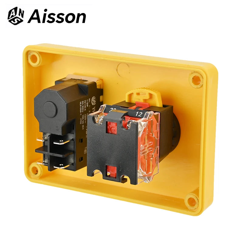 YH02A D-2 120V/250V 16A Electromagnetic Push Button Switch Emergency stop Switches for Electric Tools and Machine Tool Equipment