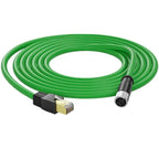 Waterproof M12 8Pin X Code to RJ45 Connector Cable 4Pin A/D-Type CAT6 Ethernet Wire Industrial Camera Shielded Twisted Pair Line