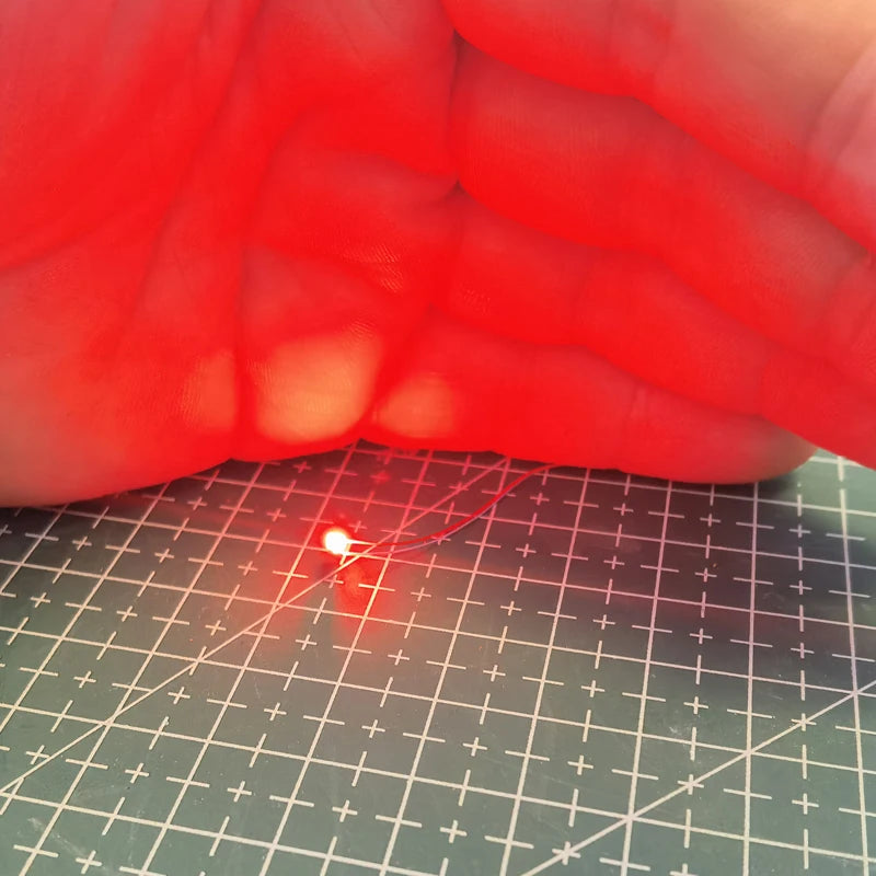 20pcs 0402/0603/0805/1206 SMD LED Model Lamp Wired Micro Led Pre-soldered Micro Litz Wired Chip 30cm 3V Railway Model Scenes