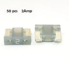 Micro Blade Fuses 50pc Assortment Pack - Car Auto Electrical Replacement Fuse