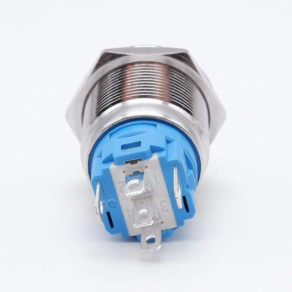 5 PCS 16mm 19mm 22mm Metal Push Button Switch 12v Ring Power Buttons Waterproof LED Light Self-lock Self-reset 220V High Head