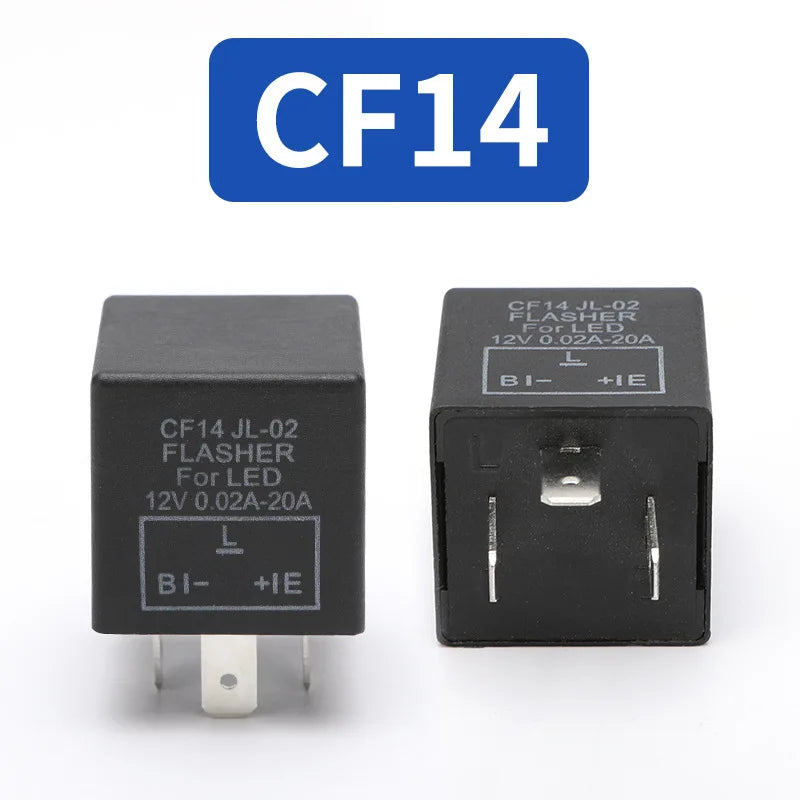 CF13 CF14 JL-02 3-Pin LED Flasher Flash Relay for Turn Signal Light Hyper Flash Fix 12V LED Relay for Car Motorcycle Accessories